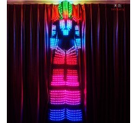 Full color stilts walke led disfraz de robot costume with helmet